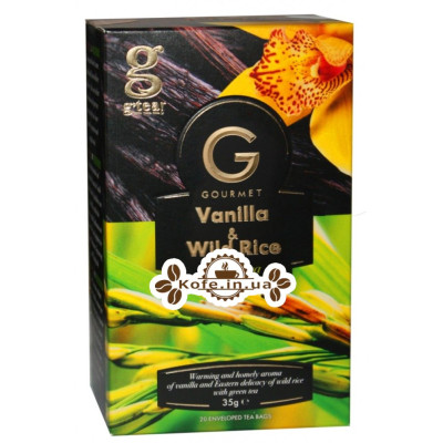 Чай GRACE! Gourmet Vanilla Wild Rice Ваниль Дикий Рис 20 х 1,75 г (5060207697415)