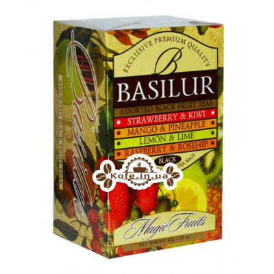 Чай BASILUR Assorted Black Tea Асорті Чорний чай - Чарівні Фрукти 20 х 2 г (4792252001107)