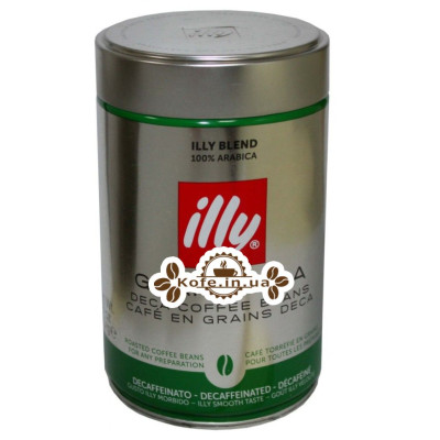Кофе illy Grani Deca без кофеина зерновой 250 г ж/б (8003753900551)