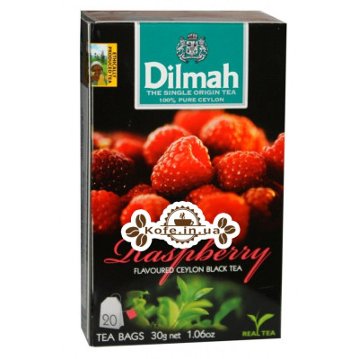 Чай Dilmah Black Tea Raspberry Малина 20 x 1,5 г (9312631142211)