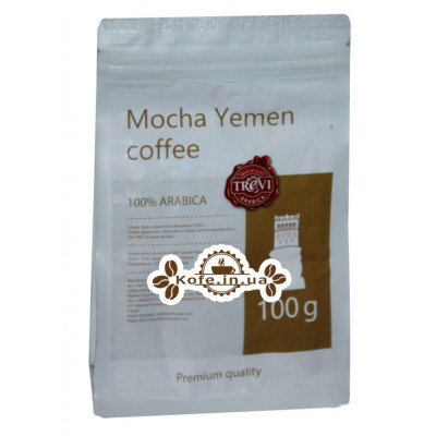 Кофе Trevi Арабика Yemen Mocha Йемен Мокка зерновой 100 г (4820140050934)