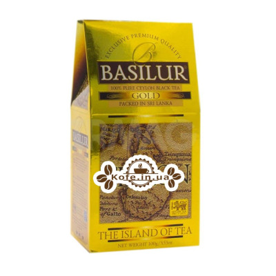 Чай BASILUR Gold Золотий - Чайний Острів 100 г к / п (4792252001152)