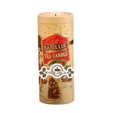Чай BASILUR Christmas Tea Candle Рождественская Свеча - Праздничная 100 г ж/б
