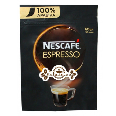 Кава Nescafe Espresso 100% Арабіка розчинна 60 г економ.пак. (7613035692978)