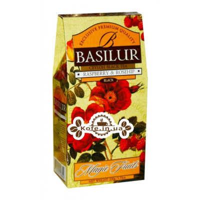 Чай BASILUR Raspberry Rosehip Малина Шипшина - Чарівні Фрукти 100 г к / п (4792252100350)