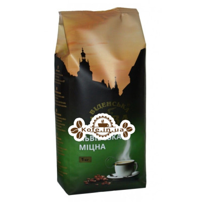 Кофе Віденська Кава Львівська Міцна Кава зерновой 1 кг (4820000371100)