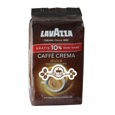 Кофе Lavazza Dolce Caffe Crema зерновой 1 кг + 100 г