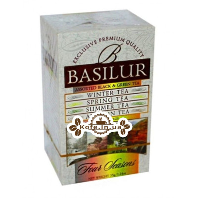 Чай BASILUR Assorted Four Seasons Асорті - Пори Року 20 х 2 г (4792252916227)