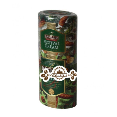 Чай BASILUR Festival Dream Fantasy Праздничная Мечта Фантазия - Цветы и Фрукты Цейлона 125 г ж/б