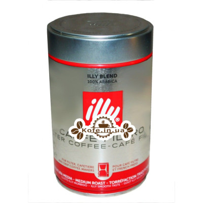 Кофе illy Espresso Filtro для фильтр-кофеварок, френч-прессов молотый 250 г ж/б (8003753902630)