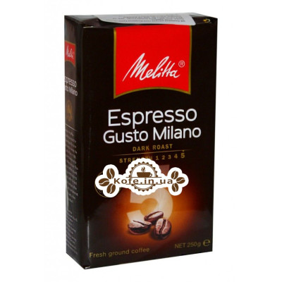 Кофе Melitta Espresso Gusto Milano молотый 250 г (4002720006399)