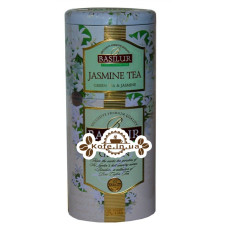 Чай BASILUR Jasmine Tea Green Tea Жасминовый Зеленый - Цветы и Фрукты Цейлона 125 г ж/б (4792252100640)
