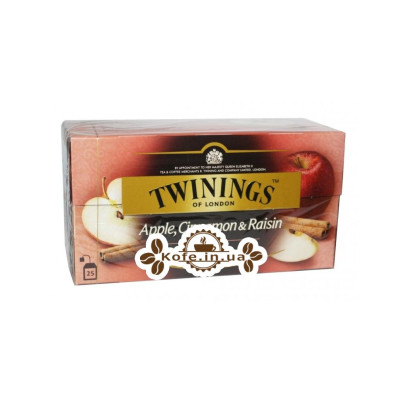 Чай TWININGS Apple Cinnamon Raisin Tea Яблоко Корица Изюм 25 х 2 г (070177120948)