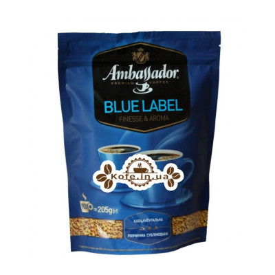 Кава Ambassador Blue Label розчинна 205 г економ.пак. Німеччина (8719325127508)