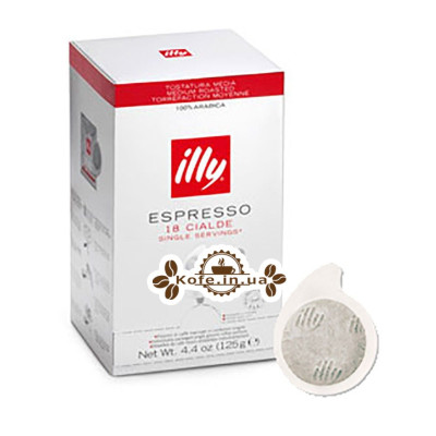Кава illy Espresso в монодозах (чалдах, таблетках) нормального обсмаження 18 х 7 г к / п