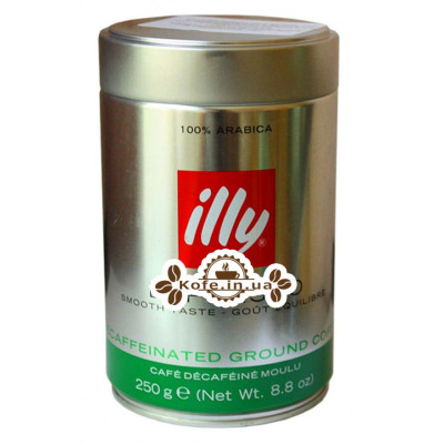 Кофе illy Espresso без кофеина молотый 250 г ж/б (8003753900490)