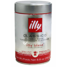 Кофе illy Moka для турки, гейзерной кофеварки 250 г молотый ж/б (8003753915050)