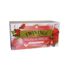 Чай TWININGS Rosehip Hibisus Шипшина Каркаде Фруктовий 25 х 2,5 г (070177118532)
