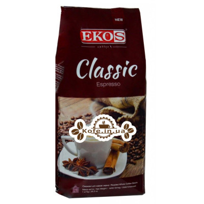 Кава EKOS Classic Espresso зернова 1 кг (5609374249081)
