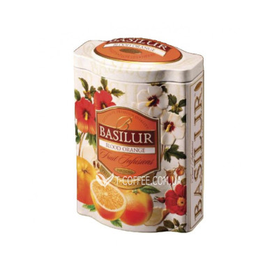 Чай BASILUR Blood Orange Красный Апельсин - Фруктовые Коктейли 100 г ж/б (4792252918047)
