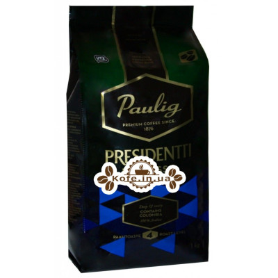 Кофе Paulig Presidentti Espresso зерновой 1 кг (6411300169337)