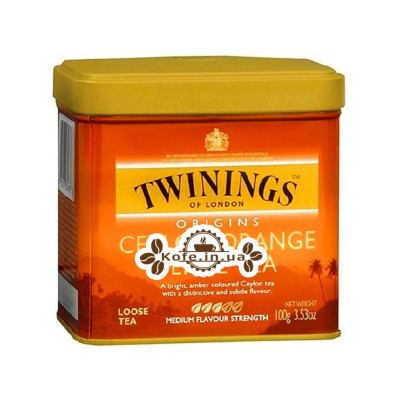 Чай TWININGS Ceylon Orange Pekoe Цейлонський Оранж Пеко 100 г ж / б (070177029685)