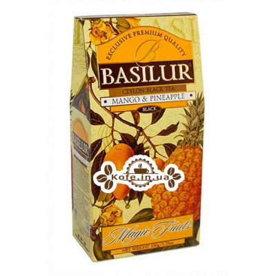 Чай BASILUR Mango Pineapple Манго Ананас - Чарівні Фрукти 100 г к / п (4792252918108)
