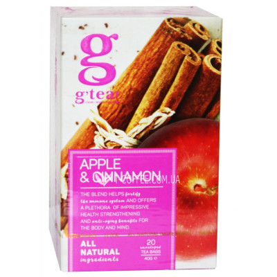 Чай GRACE! Green Tea Apple Cinnamon Зеленый чай Яблоко Корица - The Bright Collection 20 х 2 г (5060207695916)