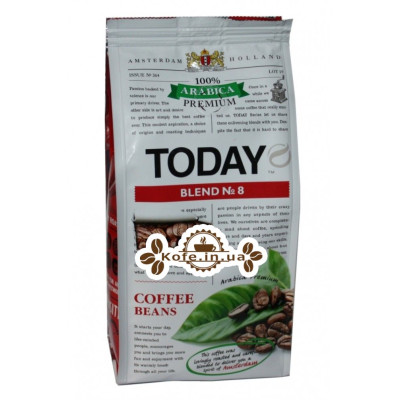 Кофе Today Arabica Premium Blend № 8 зерновой 250 г (5060300570431)