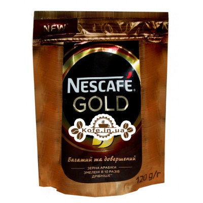 Кава Nescafe Gold цільнозернова розчинна 120 г економ. пак. (7613035524811)